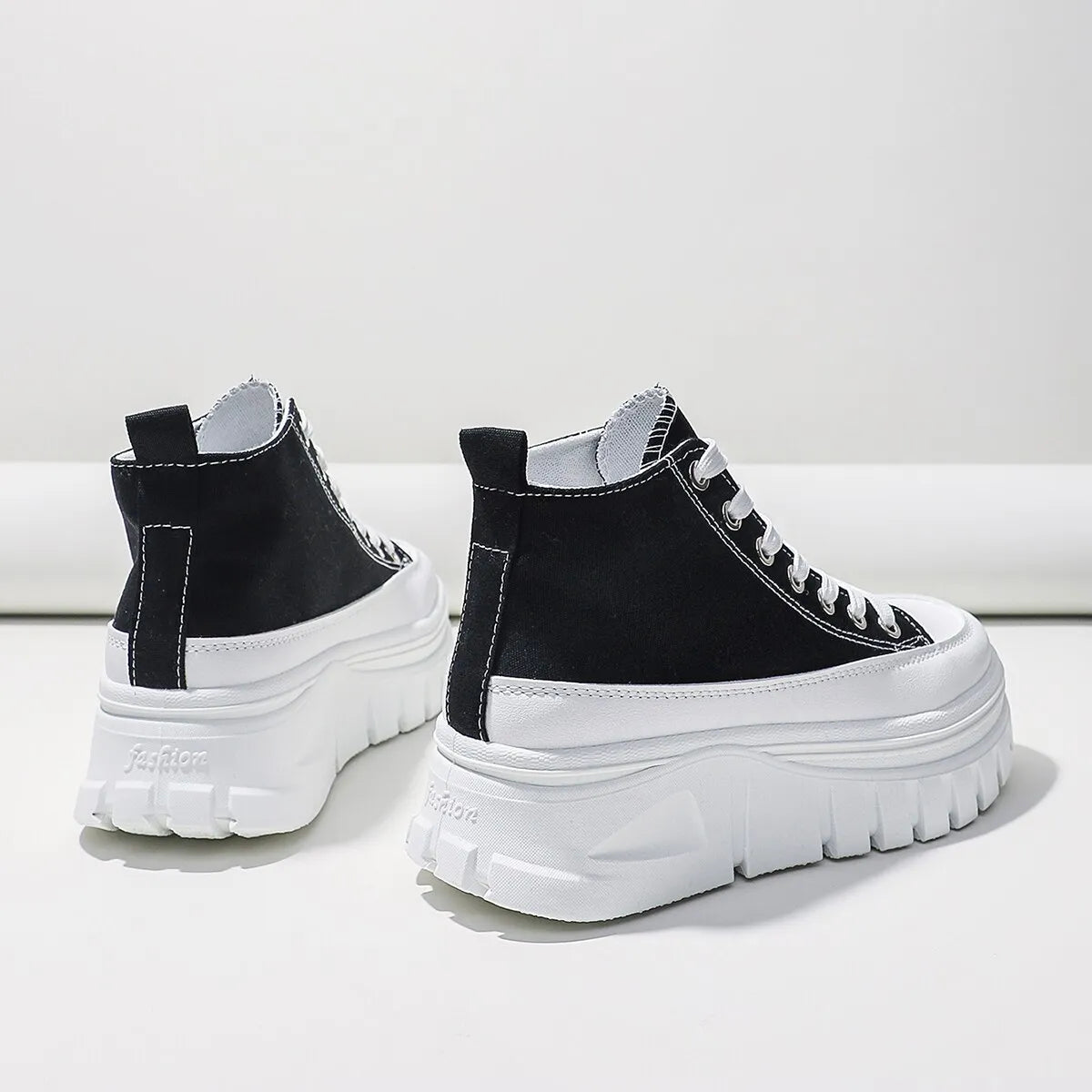 Women Lace-Up Canvas Sneakers