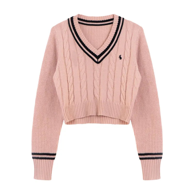 Women's Knitted V-Neck Sweaters