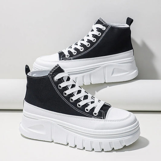 Women Lace-Up Canvas Sneakers