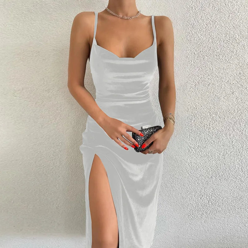 Vestido sexy e fino para mulheres