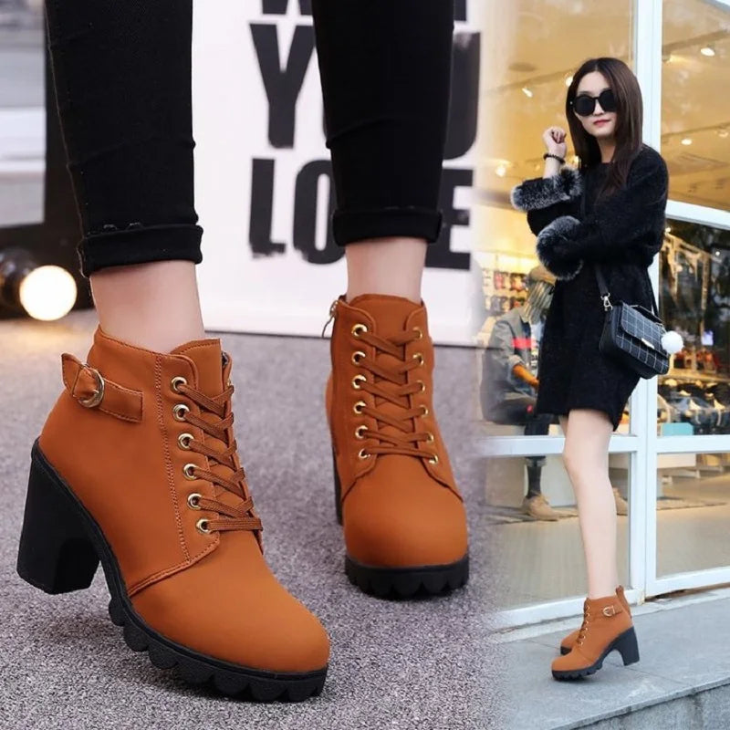 Boots with heels for women