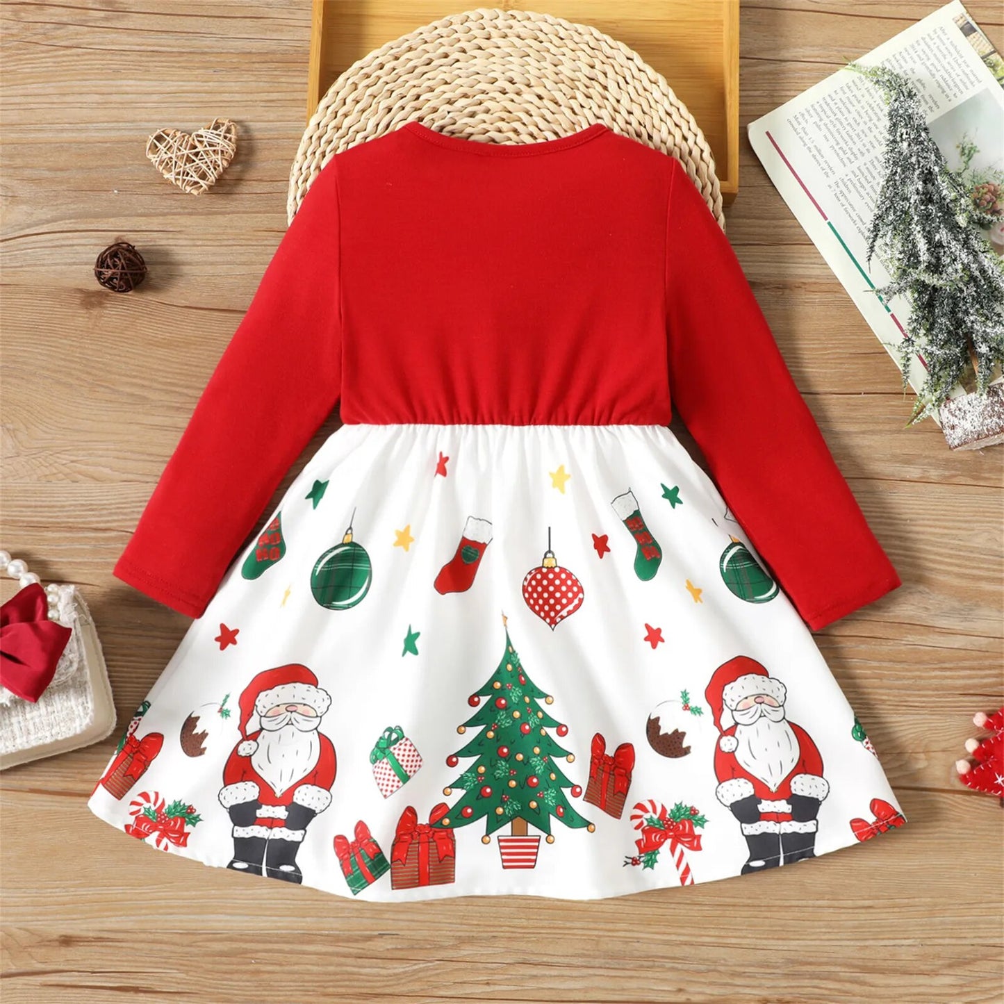 Vestido de Natal para bebés e crianças 