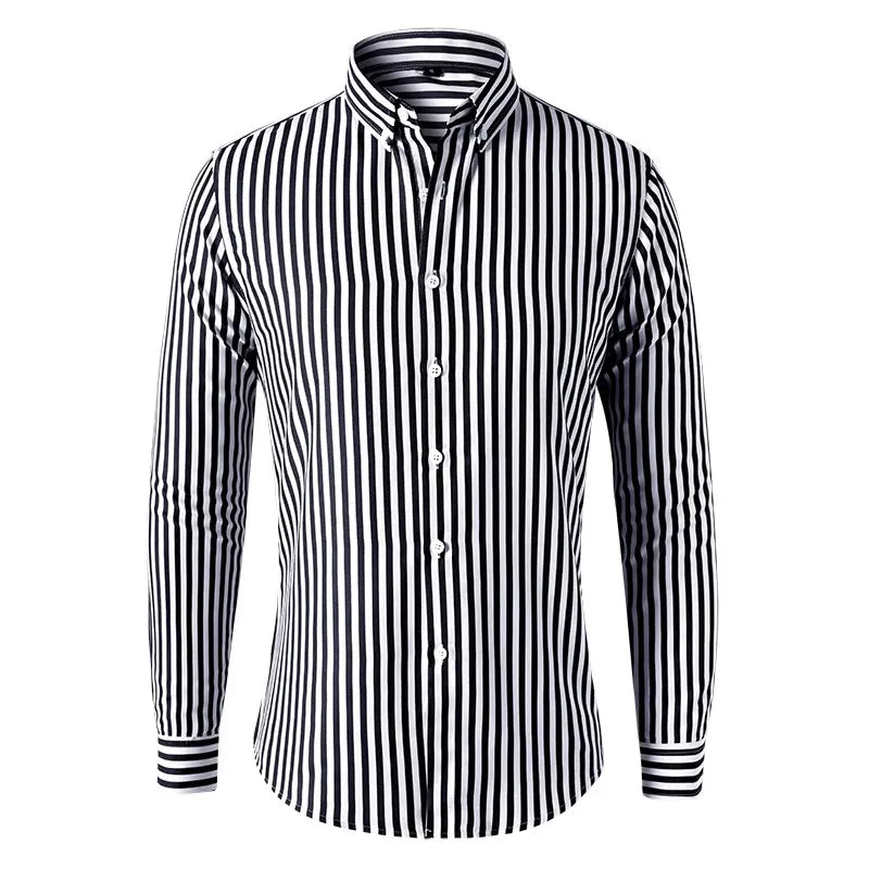 Camisa Casual Listrada Masculina