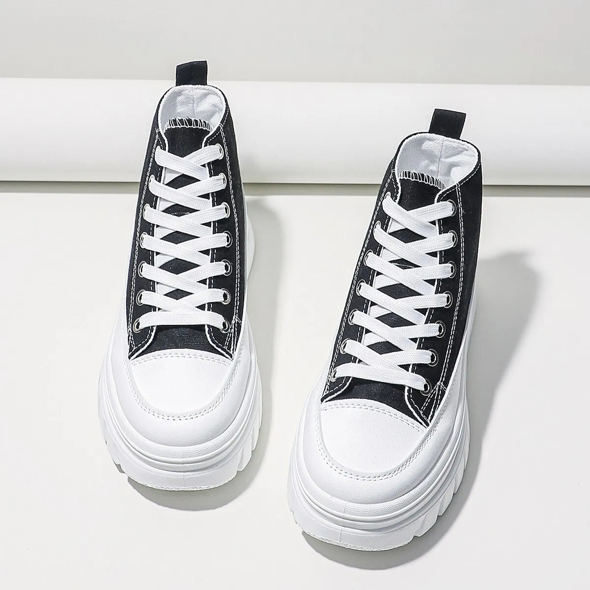 Women Lace-Up Canvas Sneakers